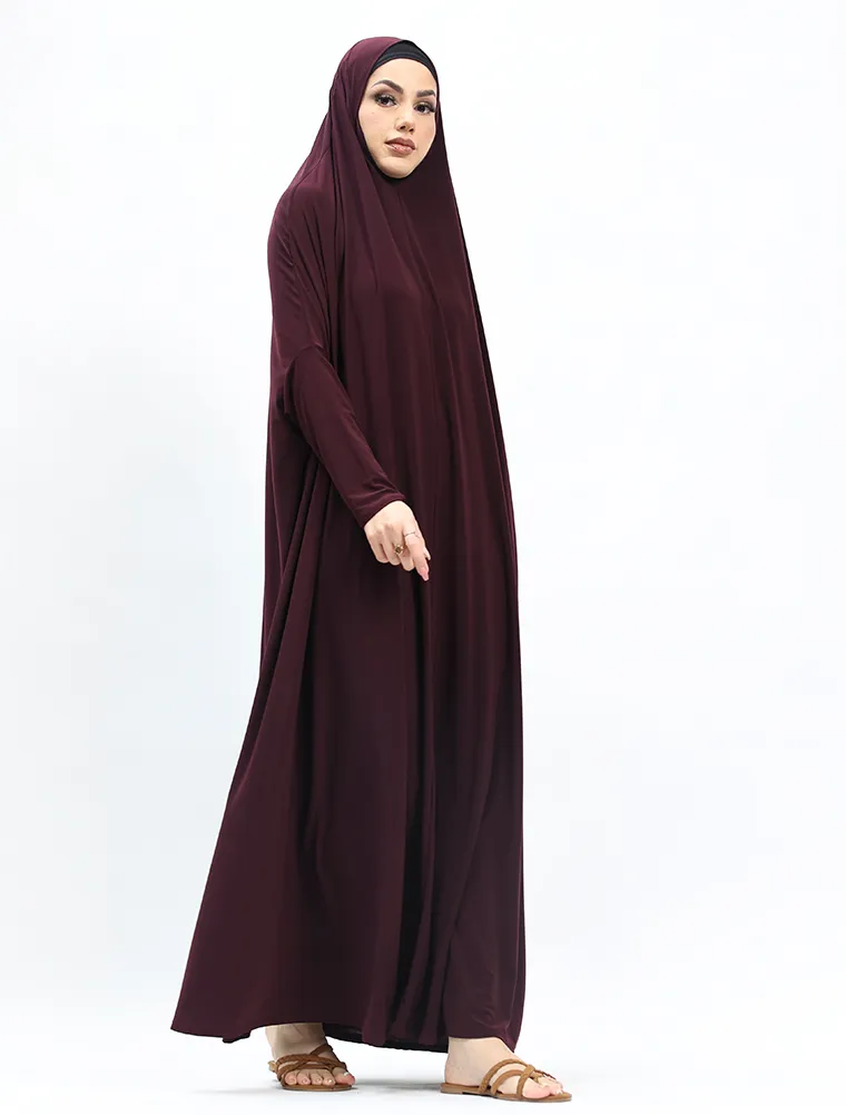 Bordeux Jersey Jilbab
